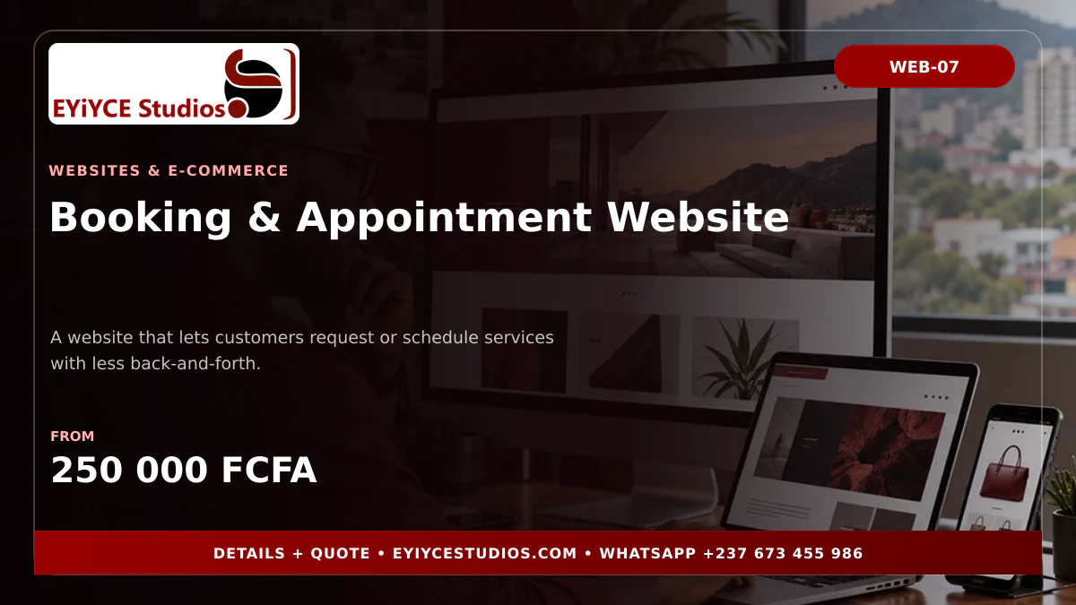 Booking & Appointment Website pricing banner