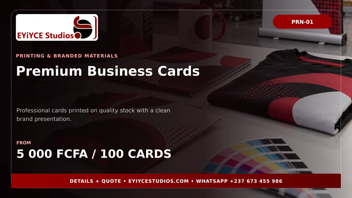 Premium Business Cards pricing graphic