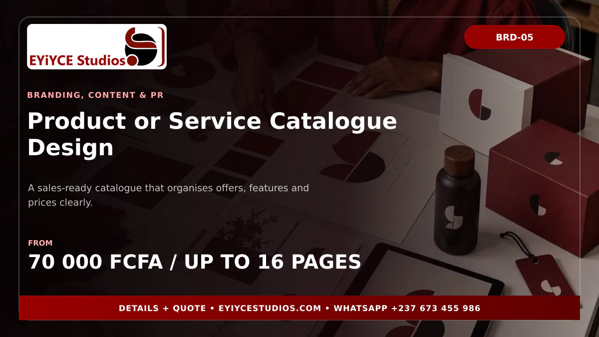 Product or Service Catalogue Design pricing banner